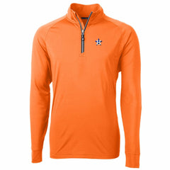 Houston Astros Cutter & Buck Adapt Eco Knit Stretch Recycled Quarter-Zip Pullover Jacket - MLB
