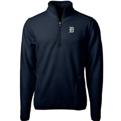 Detroit Tigers Cutter & Buck Cascade Eco Sherpa Fleece Quarter-Zip Pullover Jacket - MLB