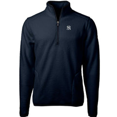 New York Yankees Cutter & Buck Cascade Eco Sherpa Fleece Quarter-Zip Pullover Jacket - MLB
