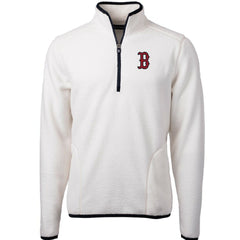 Boston Red Sox Cutter & Buck Cascade Eco Sherpa Fleece Quarter-Zip Pullover Jacket - MLB