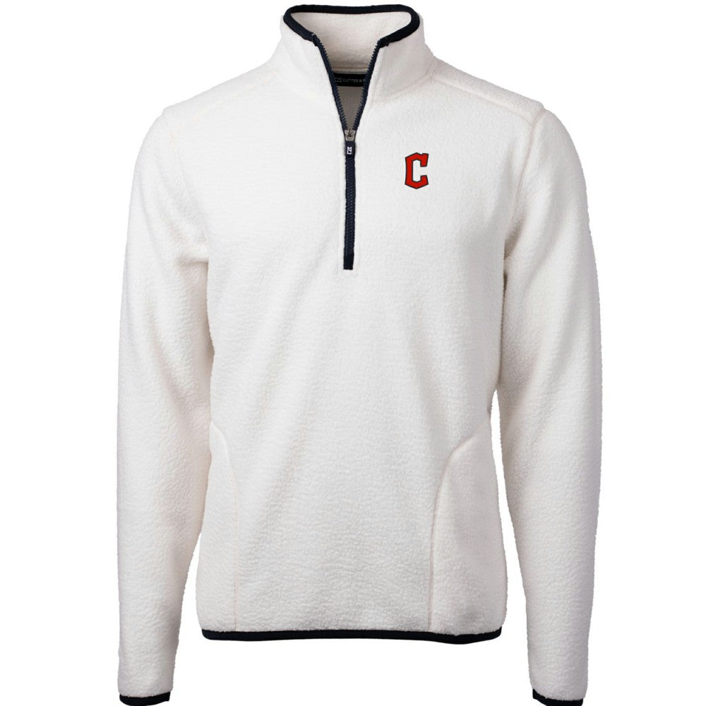 Cleveland Guardians Cutter & Buck Cascade Eco Sherpa Fleece Quarter-Zip Pullover Jacket - MLB