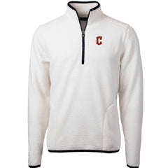 Cleveland Guardians Cutter & Buck Cascade Eco Sherpa Fleece Quarter-Zip Pullover Jacket - MLB