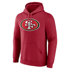 San Francisco 49ers Team Authentic Personalized Name & Number Pullover Hoodie Scarlet | NFL