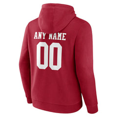San Francisco 49ers Team Authentic Personalized Name & Number Pullover Hoodie Scarlet | NFL