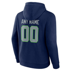 Seattle Seahawks Team Authentic Personalized Name & Number Pullover Hoodie College Navy | NFL