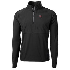 New York Giants Cutter & Buck Adapt Eco Knit Hybrid Recycled Quarter-Zip Raglan Jacket Black | NFL