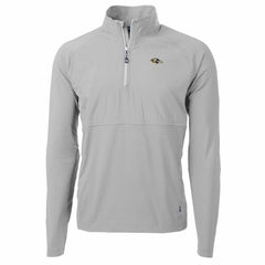 Baltimore Ravens Cutter & Buck Adapt Eco Knit Hybrid Recycled Quarter-Zip Raglan Jacket Gray | NFL