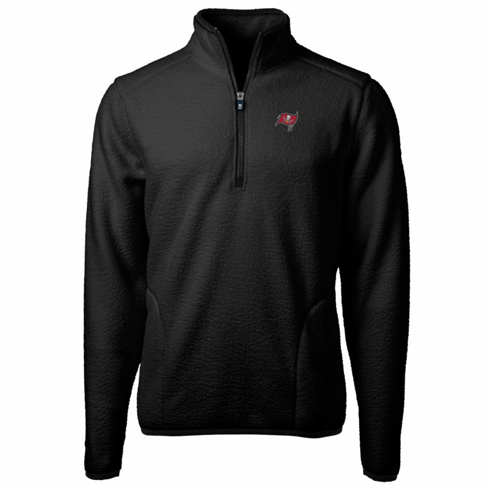 Tampa Bay Buccaneers Cutter & Buck Cascade Eco Sherpa Fleece Quarter-Zip Pullover Jacket Black | NFL