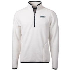 Seattle Seahawks Cutter & Buck Cascade Eco Sherpa Fleece Quarter-Zip Pullover Jacket White | NFL