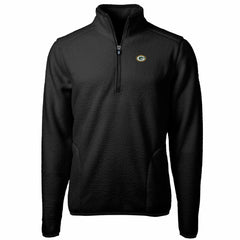 Green Bay Packers Cutter & Buck Big & Tall Cascade Eco Sherpa Fleece Quarter-Zip Pullover Jacket Black | NFL