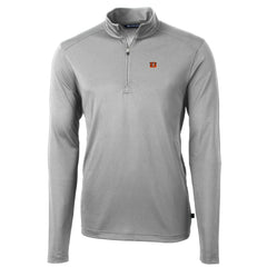Cincinnati Bengals Cutter & Buck Big & Tall Virtue Eco Pique Quarter-Zip Pullover Jacket Gray | NFL