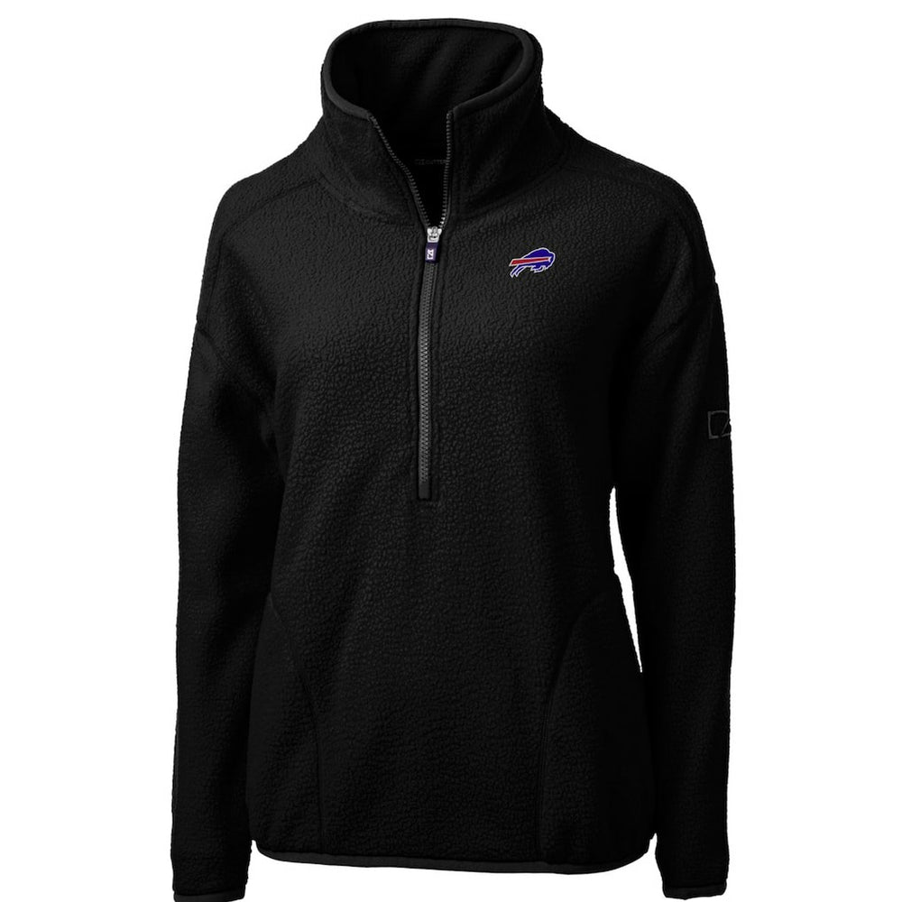 Buffalo Bills Cutter & Buck Women's Cascade Eco Sherpa Fleece Half-Zip Pullover Jacket Black | NFL