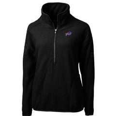 Buffalo Bills Cutter & Buck Women's Cascade Eco Sherpa Fleece Half-Zip Pullover Jacket Black | NFL