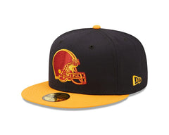 Cleveland Browns New Era 60th Anniversary 59FIFTY Fitted Hat Navy/Gold | NFL