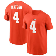 Deshaun Watson Cleveland Browns Player Name & Number T-Shirt Orange | Nike for Sale
