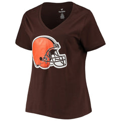 Deshaun Watson Cleveland Browns Women's Plus Size Player Name & Number V-Neck T-Shirt Brown | Fanatics