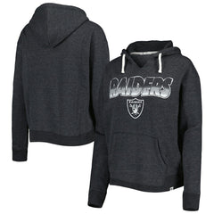 Las Vegas Raiders '47 Women's Color Rise Kennedy Notch Neck Pullover Hoodie Black | 47 brand