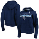 Tennessee Titans '47 Women's Color Rise Kennedy Notch Neck Pullover Hoodie Navy | 47 brand