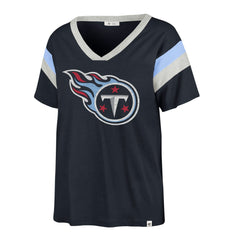 Tennessee Titans '47 Women's Phoenix V-Neck T-Shirt Navy | 47 brand