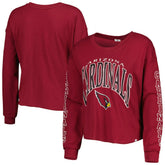 Arizona Cardinals '47 Women's Skyler Parkway Cropped Long Sleeve T-Shirt Cardinal | 47 brand