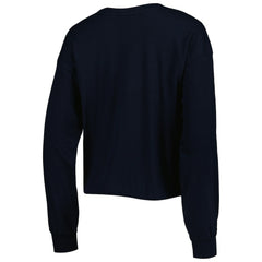 New Orleans Saints '47 Women's Skyler Parkway Cropped Long Sleeve T-Shirt Black | 47 brand