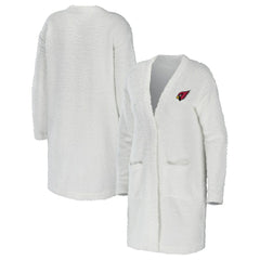 Arizona Cardinals WEAR by Erin Andrews Women's Cozy Lounge Cardigan Sweater Cream | NFL