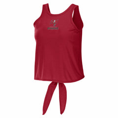 Tampa Bay Buccaneers WEAR by Erin Andrews Women's Open Back Twist Tie Tank Top Red | NFL