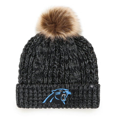 Carolina Panthers '47 Women's Meeko Cuffed Knit Hat with Pom Black | 47 brand