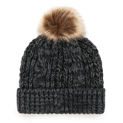 Carolina Panthers '47 Women's Meeko Cuffed Knit Hat with Pom Black | 47 brand