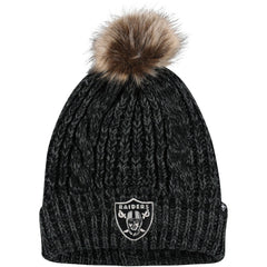 Las Vegas Raiders '47 Women's Meeko Cuffed Knit Hat with Pom Black | 47 brand