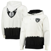 Brooklyn Nets FISLL Double Dribble Dip-Dye Pullover Hoodie Oatmeal - NBA
