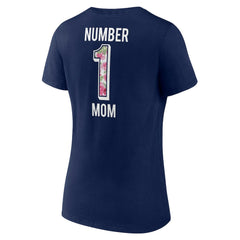 New England Patriots Women's Plus Size Mother's Day #1 Mom V-Neck T-Shirt Navy | Fanatics