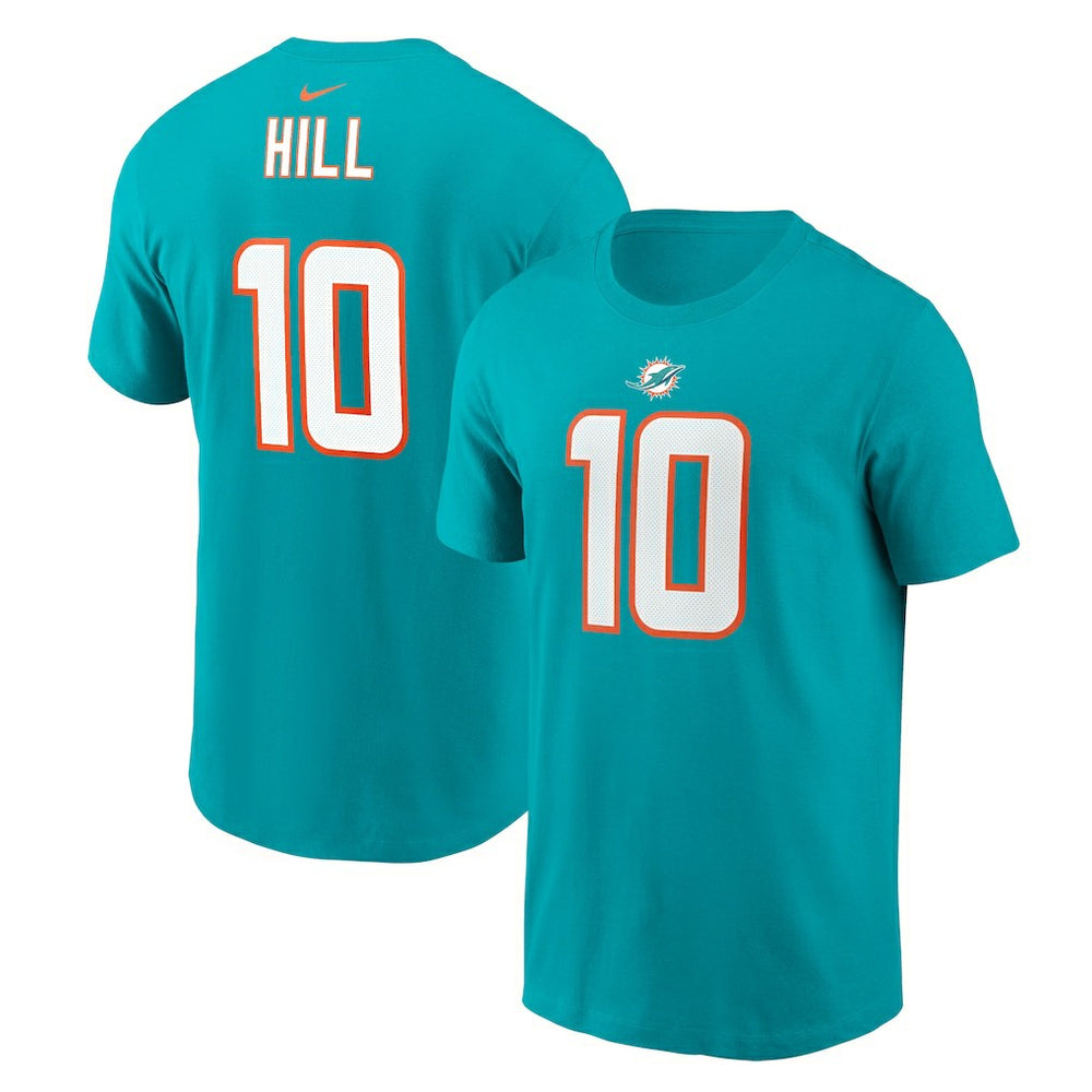 Tyreek Hill Miami Dolphins Player Name & Number T-Shirt Aqua | Nike for Sale