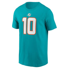 Tyreek Hill Miami Dolphins Player Name & Number T-Shirt Aqua | Nike for Sale