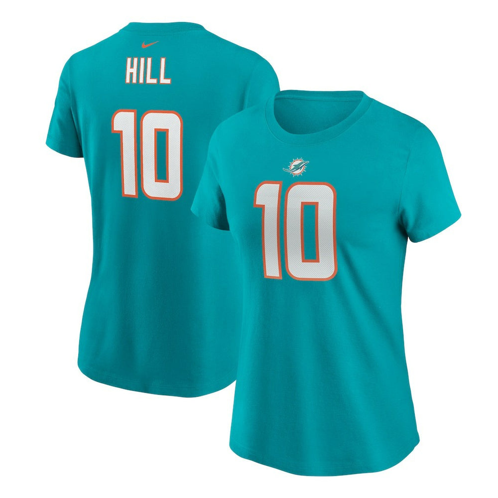 Tyreek Hill Miami Dolphins Women's Player Name & Number T-Shirt Aqua | Nike for Sale