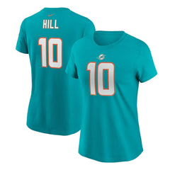 Tyreek Hill Miami Dolphins Women's Player Name & Number T-Shirt Aqua | Nike for Sale