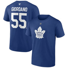 Mark Giordano Toronto Maple Leafs Fanatics Authentic Stack Name & Number T-Shirt - Blue - NHL