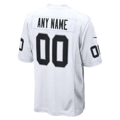 Las Vegas Raiders Youth Team Custom Game Jersey White | Nike for Sale