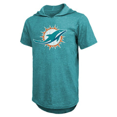 Tyreek Hill Miami Dolphins Majestic Threads Player Name & Number Short Sleeve Hoodie T-Shirt Aqua | NFL