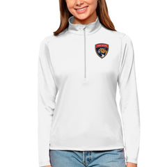 Florida Panthers Antigua Women's Tribute Quarter-Zip Pullover Top - White - NHL