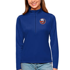 New York Islanders Antigua Women's Tribute Quarter-Zip Pullover Top - Royal - NHL