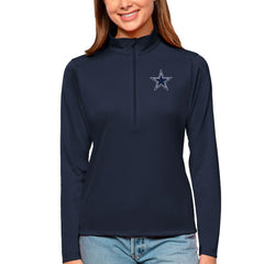 Dallas Cowboys Antigua Women's Tribute Half-Zip Top Navy | NFL