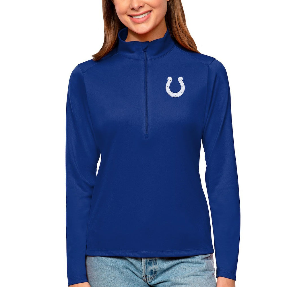 Indianapolis Colts Antigua Women's Tribute Half-Zip Top Royal | NFL
