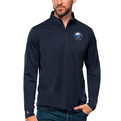 Buffalo Sabres Antigua Tribute Quarter-Zip Pullover Top - Navy - NHL
