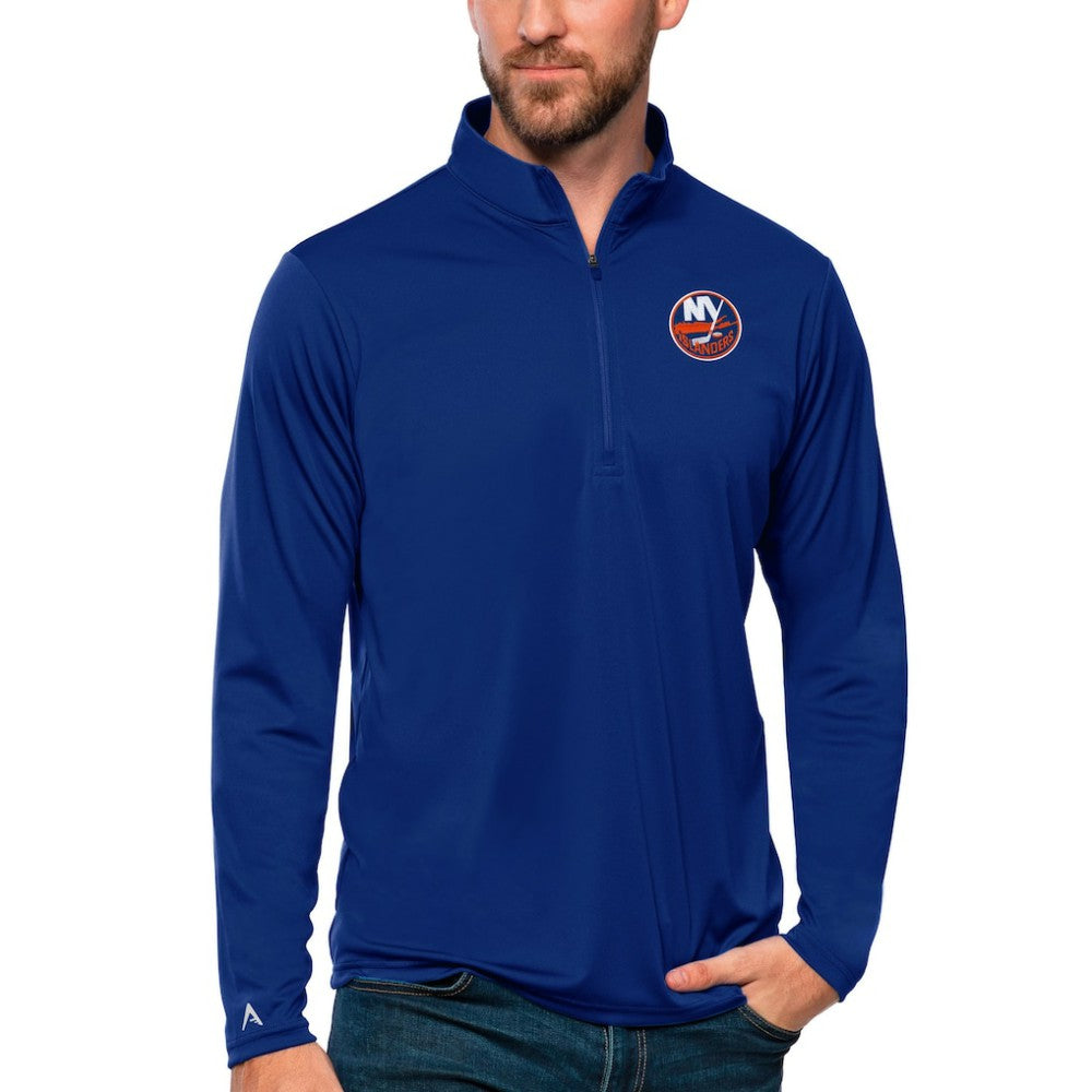 New York Islanders Antigua Tribute Quarter-Zip Pullover Top - Royal - NHL