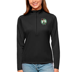 Boston Celtics Antigua Women's Tribute Half-Zip Top Black - NBA