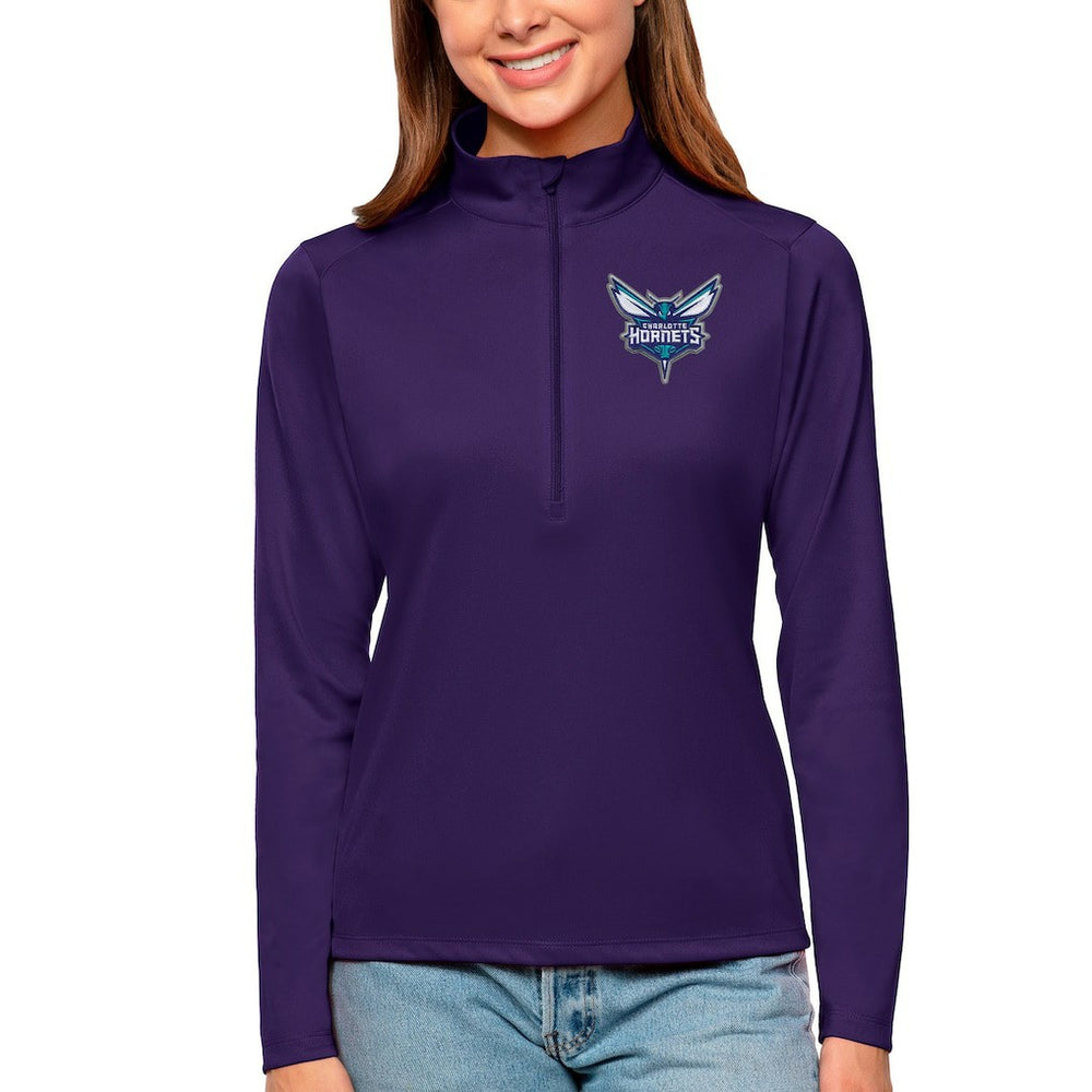 Charlotte Hornets Antigua Women's Tribute Half-Zip Top Purple - NBA