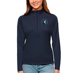 Minnesota Timberwolves Antigua Women's Tribute Half-Zip Top Navy - NBA