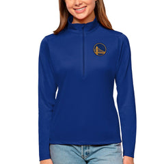Golden State Warriors Antigua Women's Tribute Half-Zip Top Royal - NBA