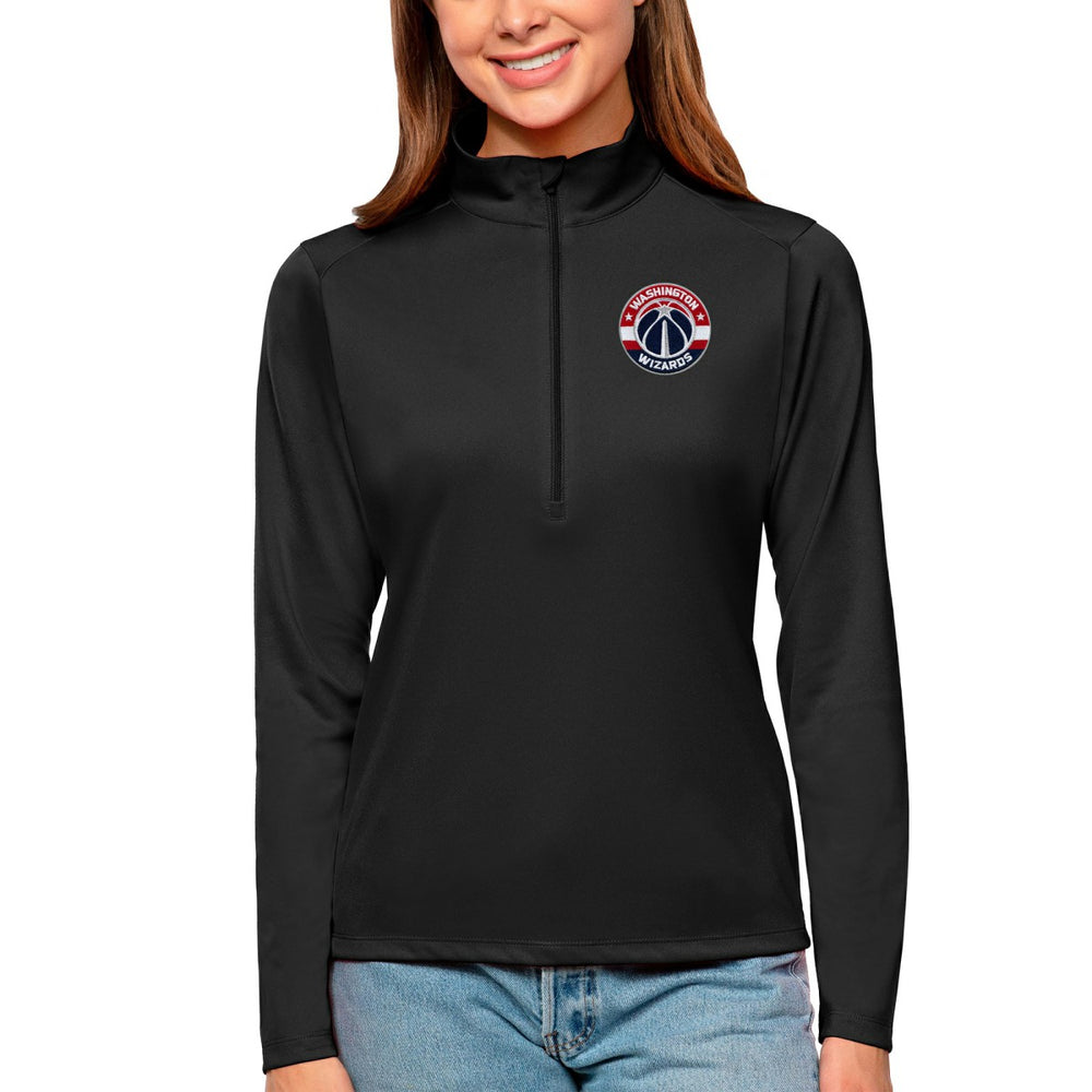 Washington Wizards Antigua Women's Tribute Half-Zip Top Black - NBA